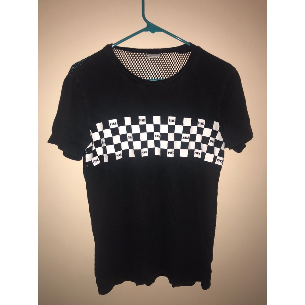 Checkered board PINK Victoria Secret t-shirt